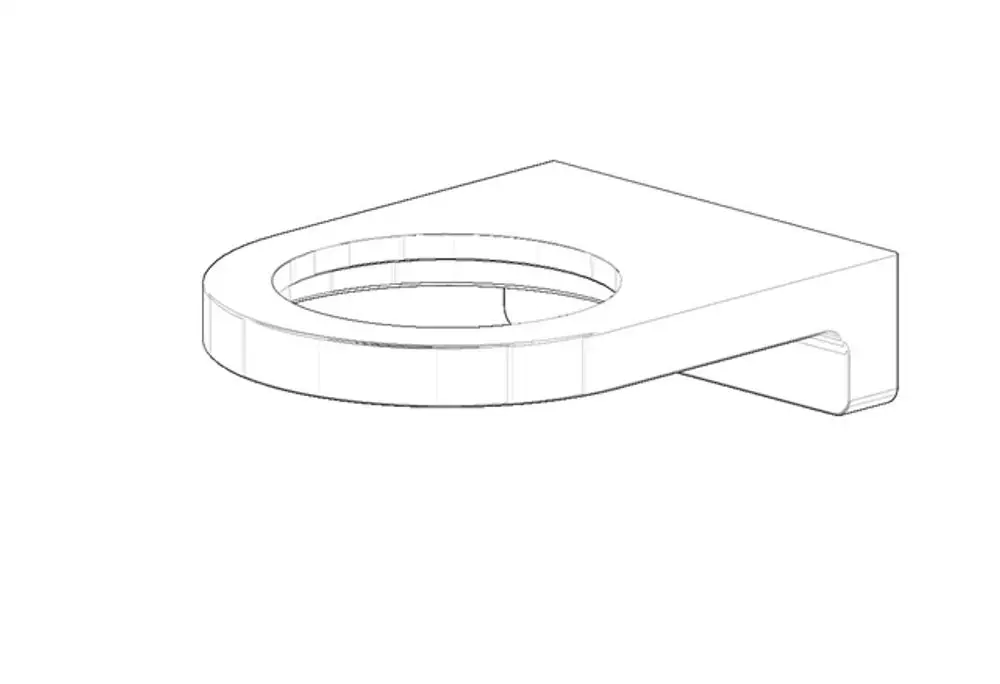 DORNBRACHT Halter für Glashalter ERSATZTEILE 081796515 77 x 26 x 101 mm Chrom, 081796515-00 Galeriebild 1
